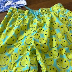 Vilebrequin Kids Swim Trunks - Yellow and Blue Smiley Faces
